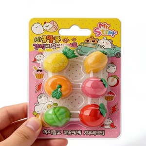 Gommes fantaisie en caoutchouc 3D en forme de fruits colorés, parfumées, mini, prix de gros, cadeaux de papeterie, remplisseurs de chaussettes pour enfants - Product Image 6