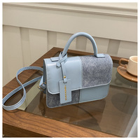Sac Bandoulière Croisé Femme Tendance, Nouveau Style Coréen Décontracté, Mode Color Block, Petit Sac Carré