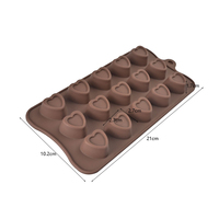 Moule en silicone de qualité alimentaire en forme de cœur pour chocolat, sans BPA, pour la pâtisserie et l'artisanat, vente en gros pour fabricants