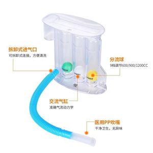Entrenador de función pulmonar para uso doméstico con 3 bolas, dispositivo manual de ejercicios de respiración para entrenamiento de inhalación y exhalación - Product Image 1