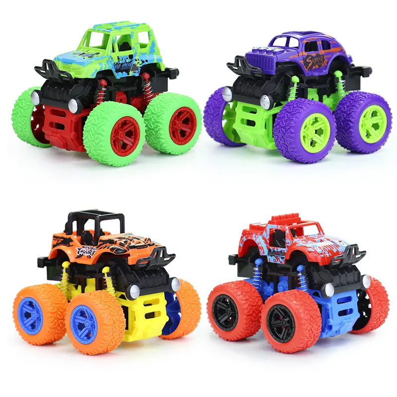 Hot selling children toy pull back Inertia off road vehicle four wheel construction vehicle car