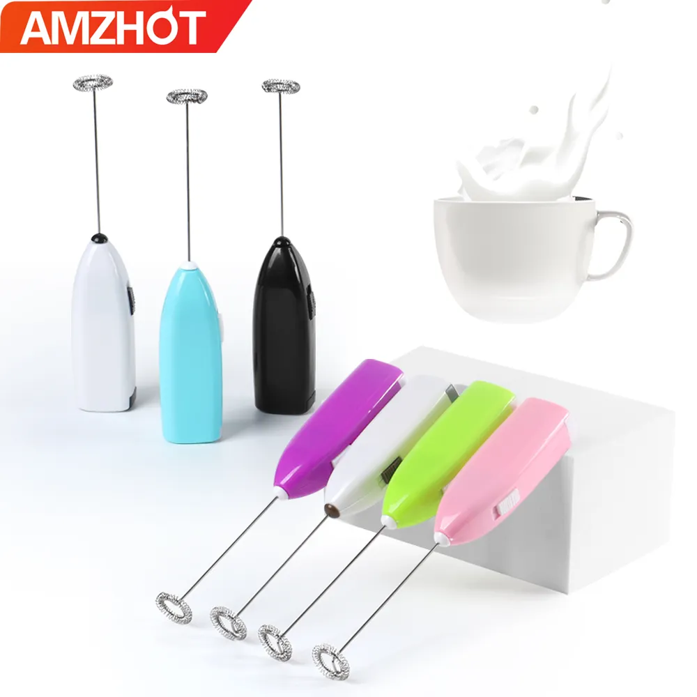 G26-0002 Op Batterijen Werkende Draagbare Mini-Handkoffieblender Plastic Automatische Elektrische Melkschuimer Koffieschuimer