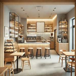 Mobili moderni personalizzati con struttura in metallo dorato alla moda illuminazione a LED <span class=keywords><strong>Cafe</strong></span> Design negozio per la vendita - Product Image 2