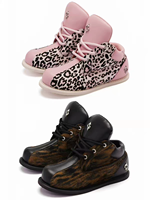 Bottes basses LE LOSANGE Platform Mohawk Powder Leopard Print Black Tiger Stripe à semelle fine, avec couture Goodyear, style streetwear original