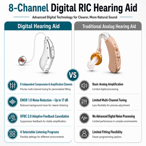 AcoSound - Audífonos Inalámbricos RIC-M de 8 Canales con Bluetooth, Diseño Moderno, Amplificadores de Sonido, Dispositivo Médico para <span class=keywords><strong>el</strong></span> Cuidado de la Salud - Product Image 3
