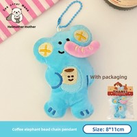Pendentif en peluche ours de dessin animé mignon brodé original Tengyi pour princesse, en coton PP, avec chaîne de perles pour sac à dos, 31cm-50cm, unisexe
