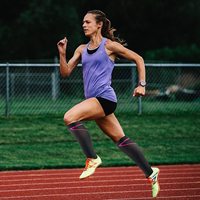 Vente en gros OEM Chaussettes de course à circulation sportive en maille respirante au genou pour les varices Chaussettes de compression athlétiques en cuivre