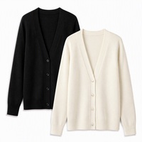 Ensemble pull cardigan en tricot 2 pièces pour femme, manches longues, col en V boutonné, tenue douce à superposer, automne-hiver