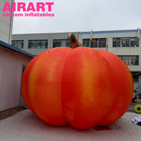 Citrouille gonflable de 4 m (13 pi) de haut, décoration gonflable pour la récolte d'automne, accessoire décoratif pour entrée de ferme de citrouilles