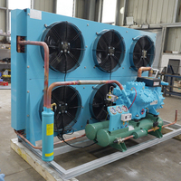 Unité de réfrigération en gros à 6 sorties d'air 30HP, unités de condensation durables refroidies par air pour la volaille, chambre froide de 400m³