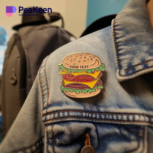 En gros Personnalisé Personnalisé Race <span class=keywords><strong>Hamburger</strong></span> Souvenirs Alimentaire Logo Broches Insignes De Revers Épingle En Métal Émail Doux pour Vêtements - Product Image 2