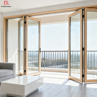 Puertas Corredizas y Plegables de Aleación de Aluminio con Vidrio Templado, Diseño Moderno y Minimalista para Dormitorio, Cocina y Sala de Estar