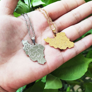 <span class=keywords><strong>Collier</strong></span> avec pendentif à la carte de l'afrique, en Acier Inoxydable, plaqué <span class=keywords><strong>or</strong></span>, fabriqué sur mesure, - Product Image 4