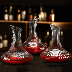 Carpe <span class=keywords><strong>à</strong></span> rayures en verre soufflé <span class=keywords><strong>à</strong></span> la main, <span class=keywords><strong>design</strong></span> <span class=keywords><strong>à</strong></span>, <span class=keywords><strong>vin</strong></span> rouge - Product Image 6
