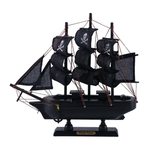 Modèle de <span class=keywords><strong>bateau</strong></span> à <span class=keywords><strong>voile</strong></span> en bois de 24 cm pour la décoration de la maison, cadeau promotionnel, décoration maritime, modèle de <span class=keywords><strong>bateau</strong></span> <span class=keywords><strong>pirate</strong></span> « BLACK PEARL » - Product Image 3
