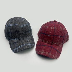 Casquette de baseball rétro à carreaux style britannique pour <span class=keywords><strong>homme</strong></span> et <span class=keywords><strong>femme</strong></span>, chaude, décontractée, pour l'extérieur, en tissu duckbill, automne-hiver - Product Image 4
