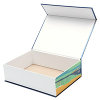 Individuell Bedruckte Farbige Karton-Faltbox mit Magnetverschluss Luxuriöse Buchförmige Starre Papierbox
