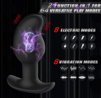 Vibrateur anal à choc électrique, 8 modes, plug anal, plug anal pour l'anus, point G, jouet sexuel pour hommes et femmes, prix d'usine, vente en gros