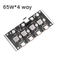 Module de chargeur rapide 4 voies PD65W PD3.0/2.0 QC3.0/2.0 FCP AFC Type-C DC12-30V Carte de charge rapide