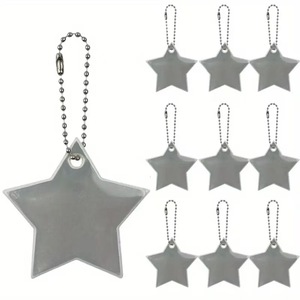 Llavero de PVC reflectante colorido con diseño de dibujos animados para niños, colgante de alta visibilidad, adornos creativos para bolsos, reflectores de seguridad - Product Image 5