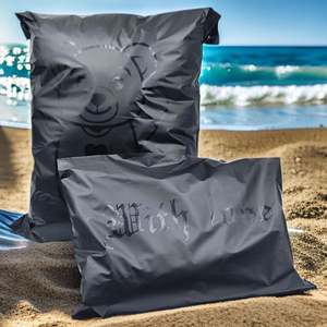 Black Matte UV Mailer Custom Mailer Bags Gold Print <b>Foil</b> Express Bag Polymailers Custom Mailer Packaging Shipping Bag - Product Image 1