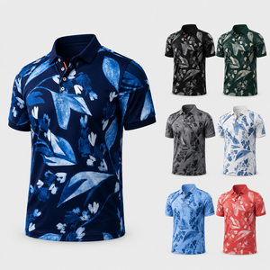 Polo de Golf Floral Premium Personalizado para Hombre, Ropa de Resort de Marca Privada con Tecnología de Absorción de Humedad, OEM - Product Image 2