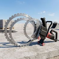 Scie à anneau électrique robuste et légère à couple élevé pour la découpe du béton, le rainurage des murs en briques, avec pompe à eau et suppresseur de poussière 5000W, facile à utiliser