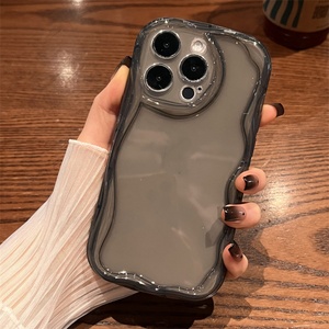 เคสโทรศัพท์ใสลายคลื่น ป้องกันการกระแทก ขอบนุ่ม ฝาหลังใส สำหรับ iPhone 13 Pro Max 14 15 - Product Image 6