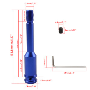 Extension de levier de vitesses Auso-Racing 14 mm x 118 mm en alliage d'aluminium réglable pour Volkswagen T4 1990-2003 - Product Image 3