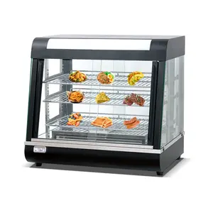 Heavybao Snack Voedsel Warmer Display Voor Buffet Gebogen Snack Warming Kast Roestvrij Staal Voedsel Warming Showcase Voor Restaurant