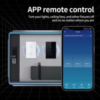 Interrupteur tactile intelligent WiFi++RF 10A, norme américaine, sans fil neutre, contrôle vocal via application pour la domotique