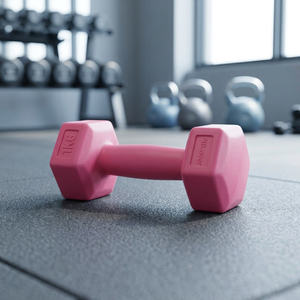 FitLover Manubrio Leggero da 1 kg Rosa in PE Unisex per Fitness e Bodybuilding con Logo Personalizzato per Allenamento Braccia - Product Image 2