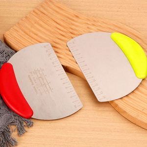Food Grade Baking Tools Stainless Steel Dough Cutter With Scale Pizza Dough Cutter Pastry Dough Scraper - Product Image 6