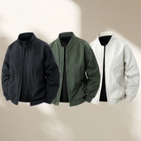 Vestes pour hommes en gros, automne et hiver, vêtements de travail personnalisés, manteau de sport, veste bomber tendance à col montant