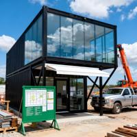 Maison en conteneur cubique haute-6m X 2.4m X 3.2m, hauteur supplémentaire, intérieur spacieux