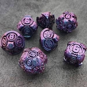 D20 D&D Dragon Dungeon TRPG Cthulhu Jeu de société en alliage de zinc écologique avec logo personnalisé moulé, polyédrique, 7 pièces - Product Image 4
