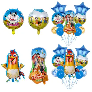 Großhandel Kuh Lola frohes Bauernhof-Hühnchen Karikatur Tierenballon Spanisch La Vaca Lola Aluminiumfolie Helium-Globus für Party-Dekoration