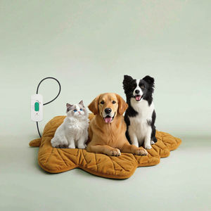 US Sofort lieferbares, weiches Fleece-Wärmekissen in Blattform – Modernes Luxus-Heizkissen für Hunde und Katzen, für alle Jahreszeiten, maschinenwaschbar - Product Image 3