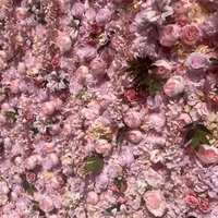 Backdrop Dinding Bunga Pernikahan Custom dengan Alas Velcro, Gulung, Latar Belakang Dinding Bunga 5D untuk Dekorasi Pernikahan dan Ulang Tahun