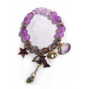Magnifique <span class=keywords><strong>bracelet</strong></span> en perles d'<span class=keywords><strong>opale</strong></span> <span class=keywords><strong>avec</strong></span> pendentif en forme de coquille d'étoile de mer pour enfants ST108 - Product Image 6
