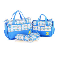 Sac à langer cinq pièces multifonctionnel grande capacité en nylon imperméable super léger pour maman et bébé