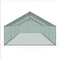 Poulaillers et poulaillers pliants en métal pour l'extérieur Grande cage à volaille avec fermeture à ceinture Motif triangulaire pour poulailler et poulailler