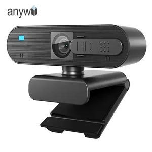 Anywii 개인 정보 보호 커버 노트북 PC 컴퓨터 웹캠 1080p hd 웹 카메라 USB 웹캠 자동 초점 웹 캠 마이크