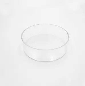 Cilindro de plástico transparente cristal redondo, bacia acrílica vaso de flores decorativo para casa ou casamento