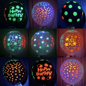 High Quality Biodegradable Neon Glowing <b>Balloons</b> Decoration Uv Fluorescent Latex Birthday Party - Product Image 2