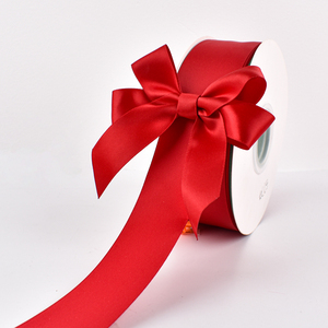 Cinta de Raso Roja de 38 mm, 1 1/2 Pulgadas, Doble Cara, 100% Poliéster, Ecológica, 196 Colores, para Flores de Rosa Eterna - Product Image 3