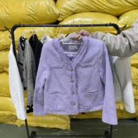 Ballots de vestes en tweed usagées triées, vestes élégantes en bouclette, qualité export, vente en gros