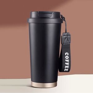 Logo Custom 510Ml 316 Stainless Steel Outdoor Double <b>Drinking</b> Cup Large Capacity Travel Gift Thermal Coffee Cup Mug With <b>Straw</b> - Product Image 4