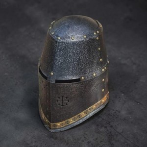 Casque de Chevalier en Acier Authentique Fait Main, Coiffe d'Armure Portative pour Adulte avec Style Européen Traditionnel pour Déguisement et Exposition - Product Image 6