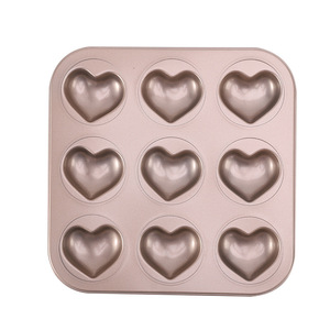 Heart Baking Pan Light Gold Non-Stick Cake Mold For Home Baking - Product Image 4